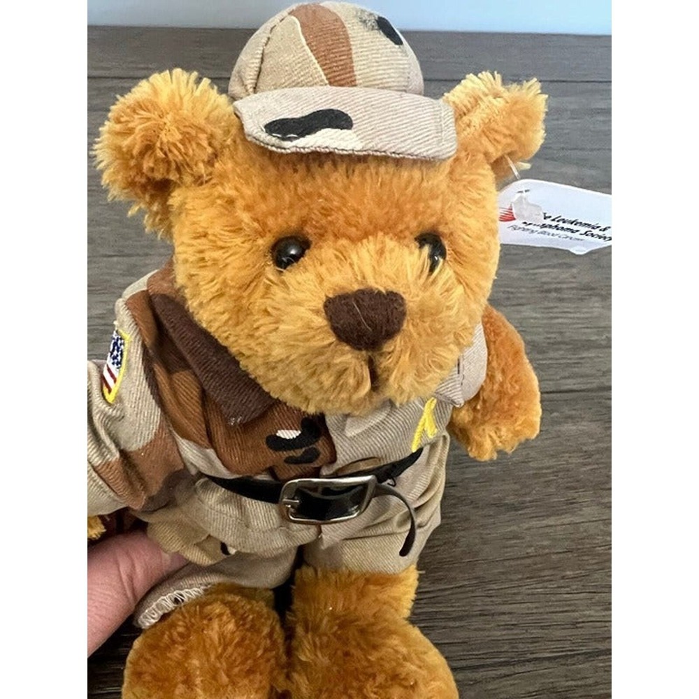 Leukemia Lymphoma Society Military Teddy Bear Desert Camo Awareness Plush LLS